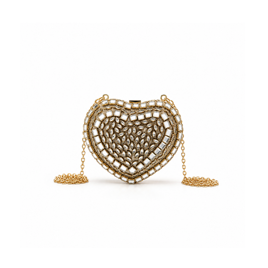 Celeste Heart Clutch