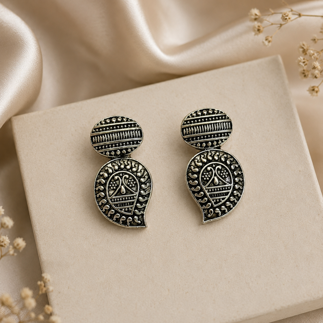 Heritage Paisley Stud Earrings
