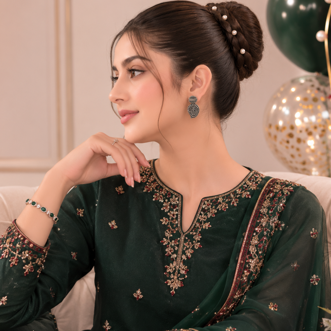 Heritage Paisley Stud Earrings