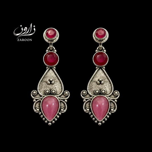 Rose Petal Drop Earrings